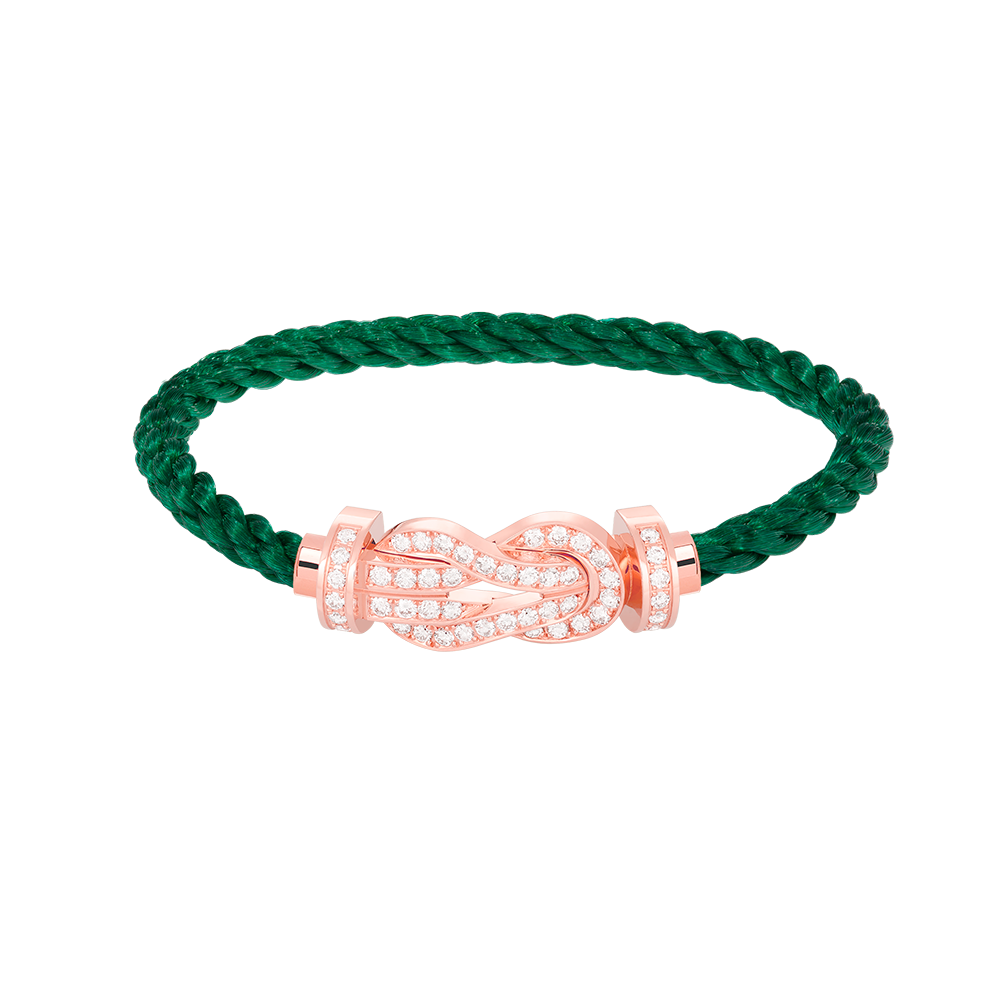 [AuraEcho]CHANCE LARGE 8 FIGURE BUCKLE FULL DIAMOND BRACELET ROSE GOLD