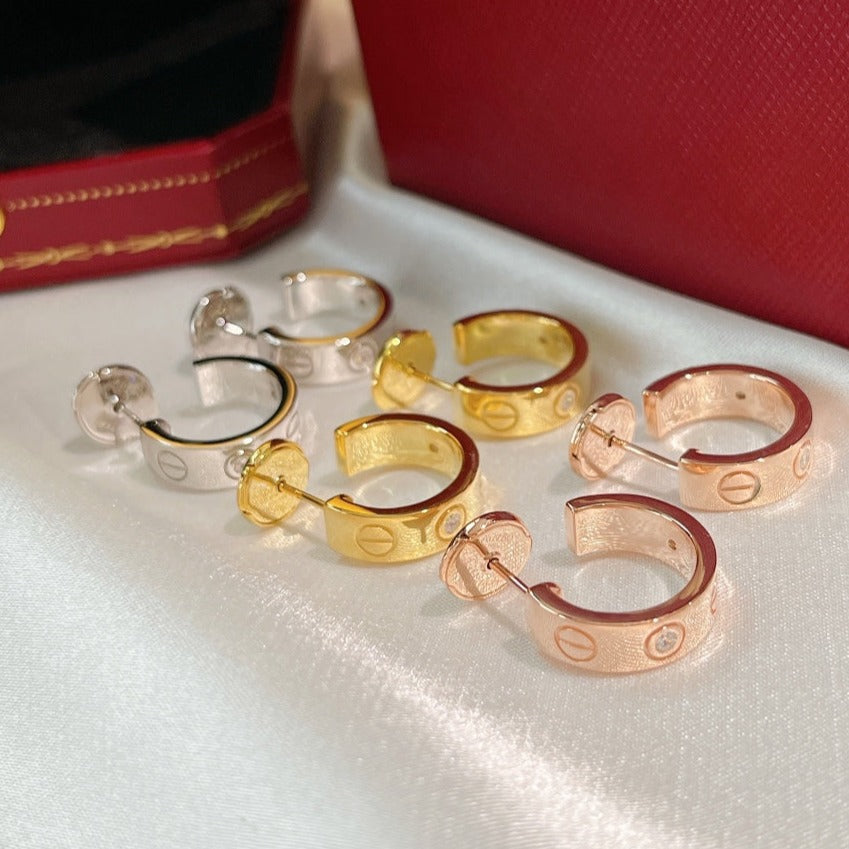 [AuraEcho]LOVE EARRINGS 5.7MM 2 DIAMONDS