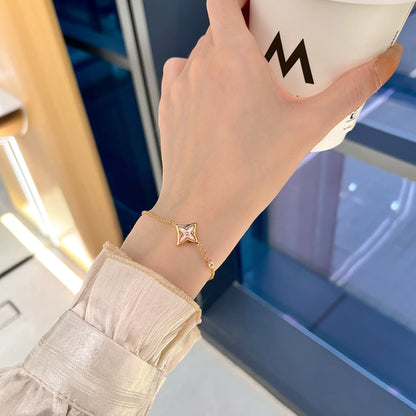 [AuraEcho]STAR 1 DIAMOND PINK GOLD BRACELET