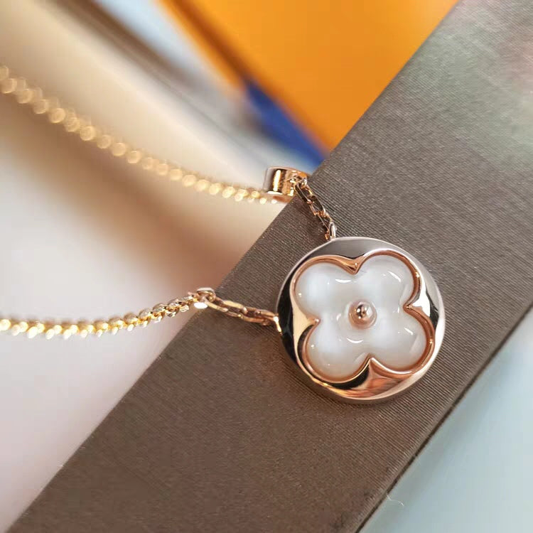 [AuraEcho]SUN MOP GOLD 1 DIAMOND NECKLACE