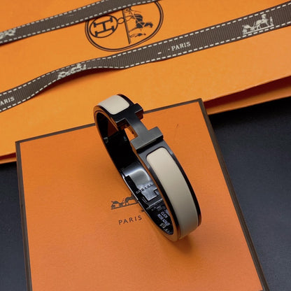 [AuraEcho]H BRACELET 12MM BLACK BEIGE CERAMIC