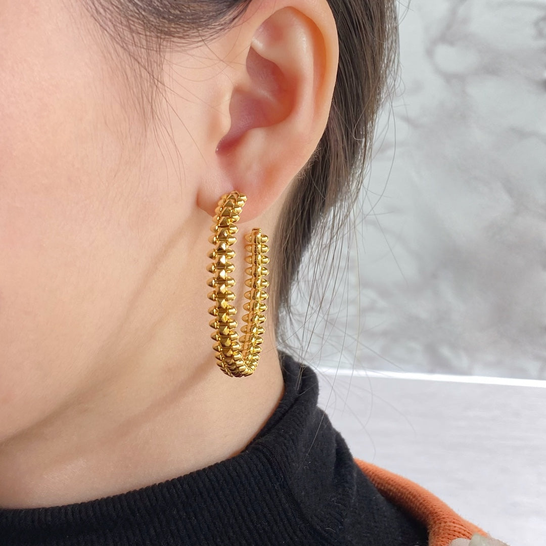 [AuraEcho]CLASH HOOP EARRINGS