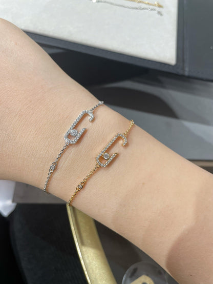 [AuraEcho] LOVE & JUSTE Baby Move Diamond Bracelet Stack Set