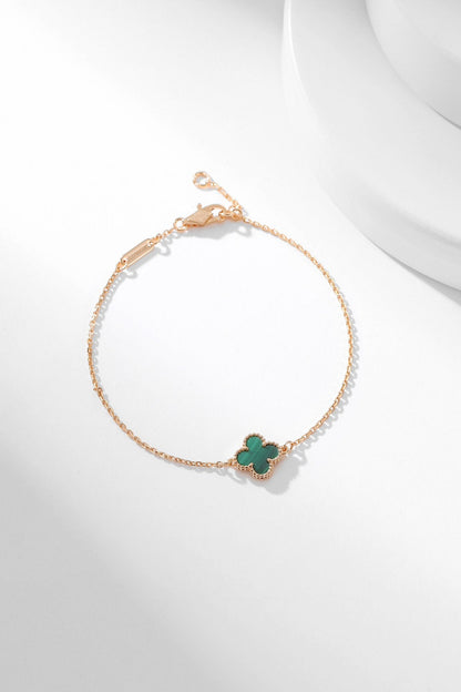[AuraEcho]CLOVER BRACELET MALACHITE 1 MOTIF
