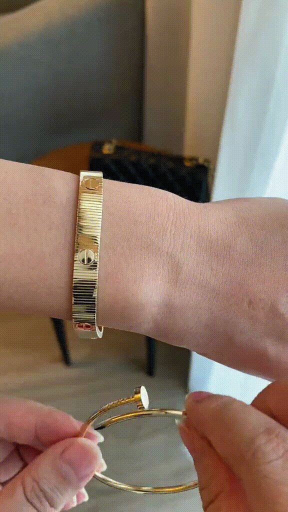 [AuraEcho]Clover Lucky Spring & Love & Juste Garden 3-Piece  Bracelet Stack Set