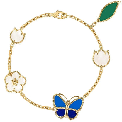 [AuraEcho]Clover Lucky Spring & Love & Juste Garden 3-Piece  Bracelet Stack Set