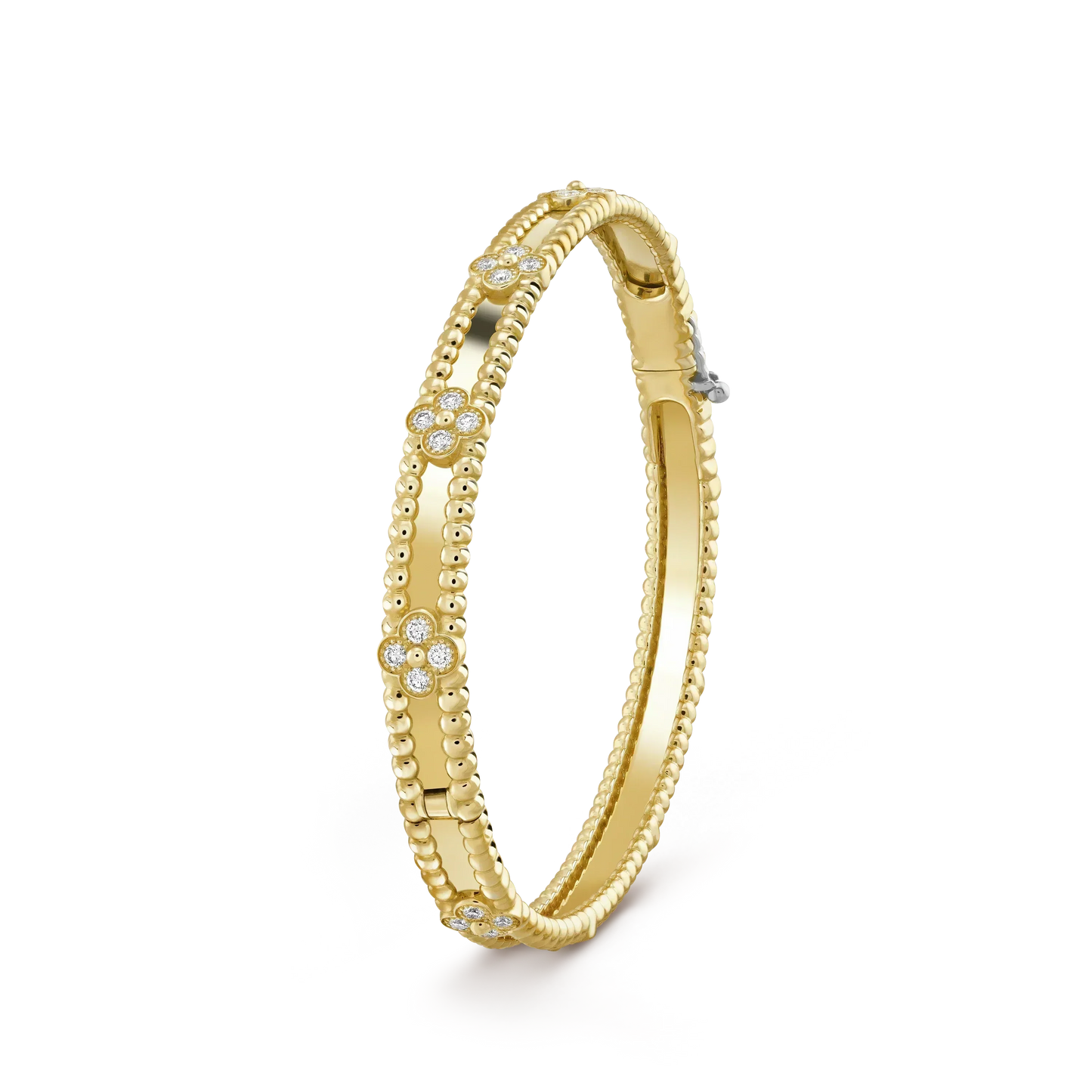 [AuraEcho]CLOVER BRACELET 4MM DIAMONDS