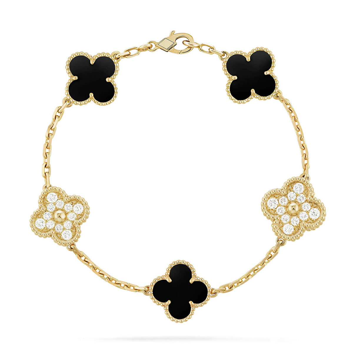 [AuraEcho]Clover & Clash Bracelet 3-Piece Stack set