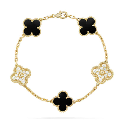 [AuraEcho]Clover & Clash Bracelet 3-Piece Stack set