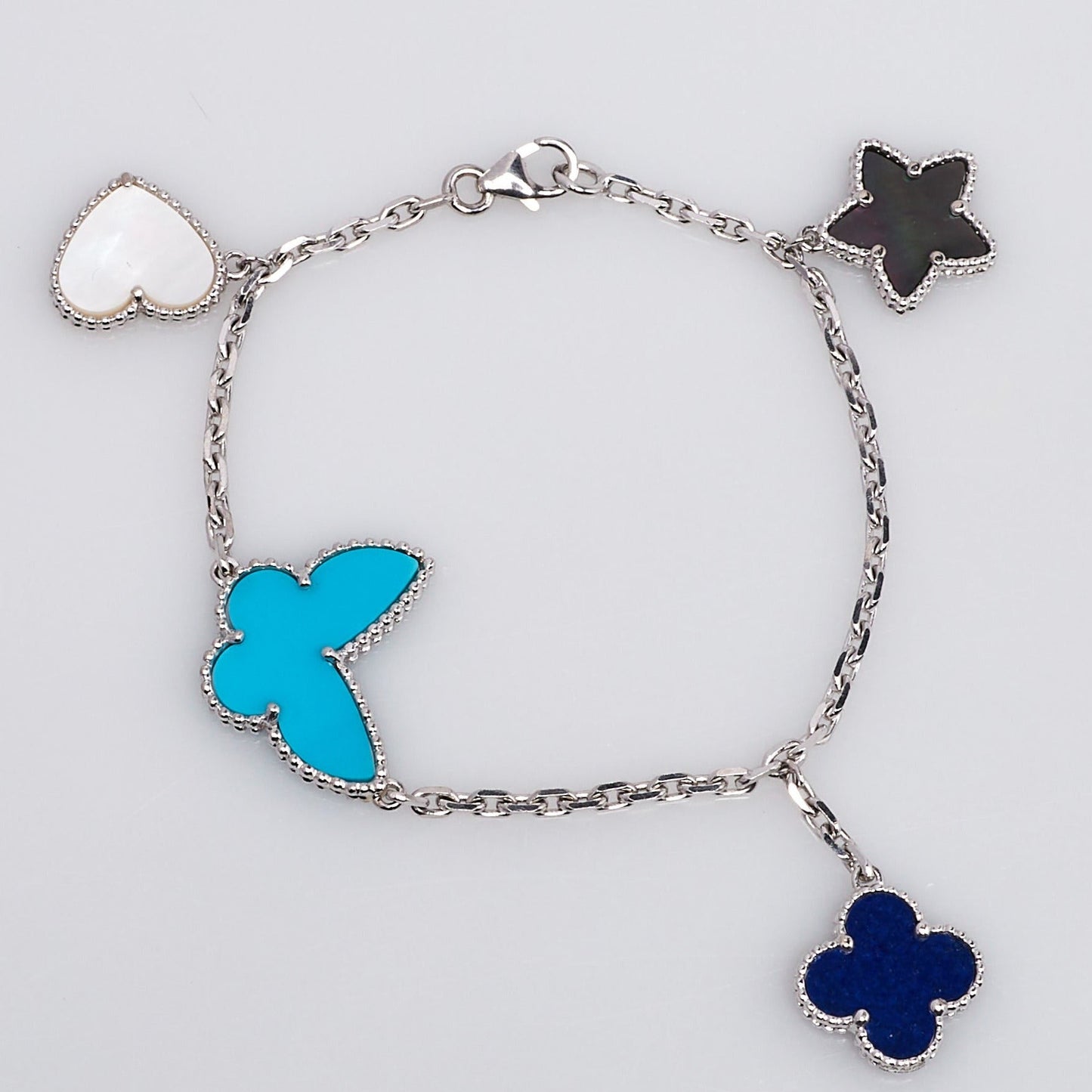 [AuraEcho]LUCKY SPRING SILVER BRACELET 4 MOTIF
