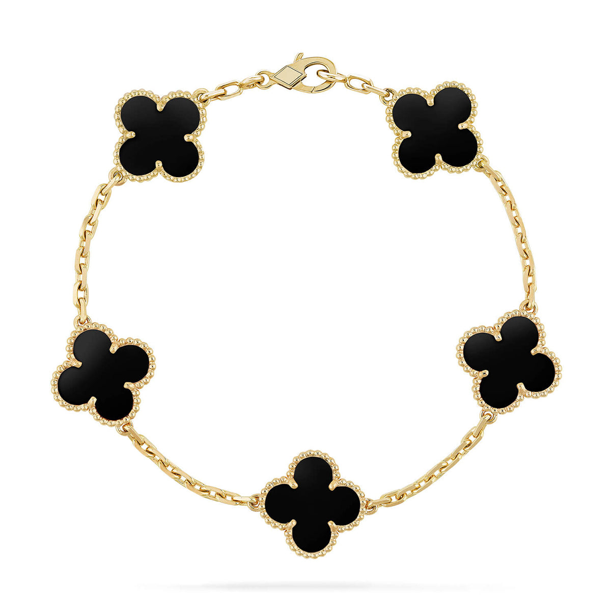 [AuraEcho]Force Horseshoe & Clover 5 Motifs Bracelet Stack Set