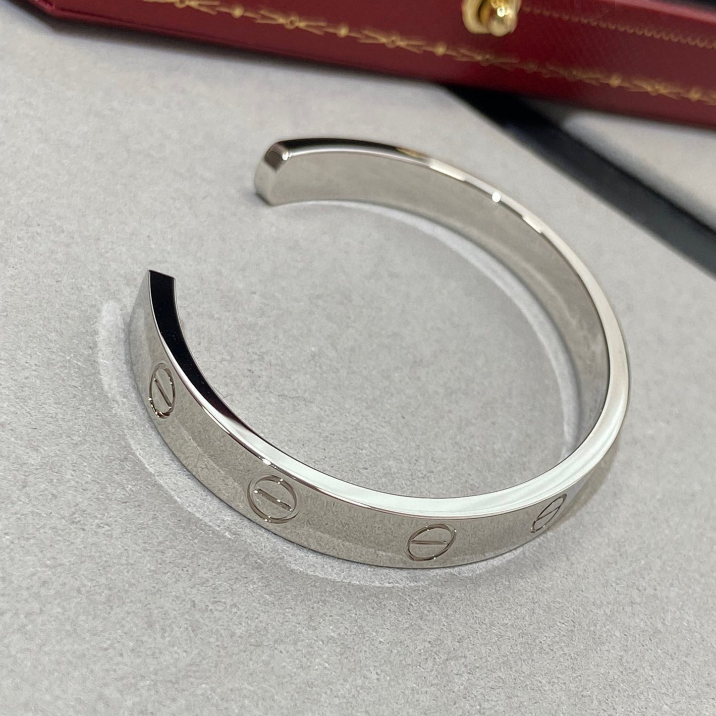 [AuraEcho]LOVE BRACELET 6.1MM 1 DIAMOND OPEN CUFF