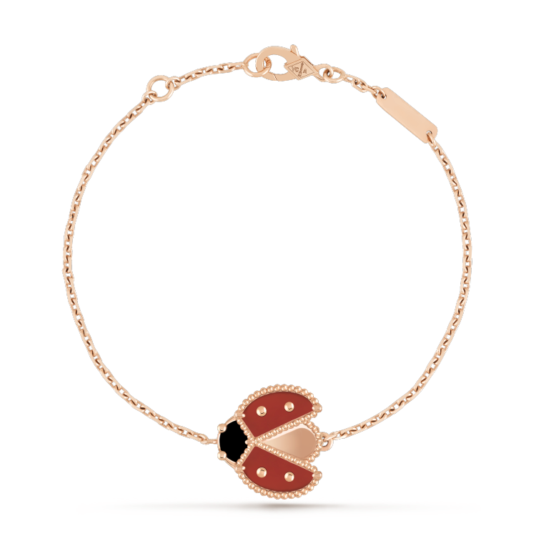 [AuraEcho]LUCKY SPRING 1 MOTIF PINK GOLD BRACELET
