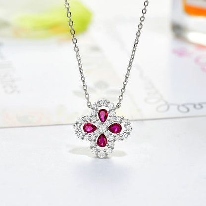 [AuraEcho]LOOP NECKLACE FULL MOTIF DIAMOND 16MM MULTIPLE COLORS