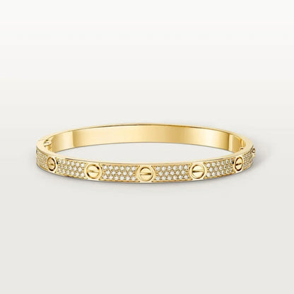 [AuraEcho]Clover Laser  Pulsar Stone 5-Motif & LOVE Diamond-Paved Bracelet Stack Set