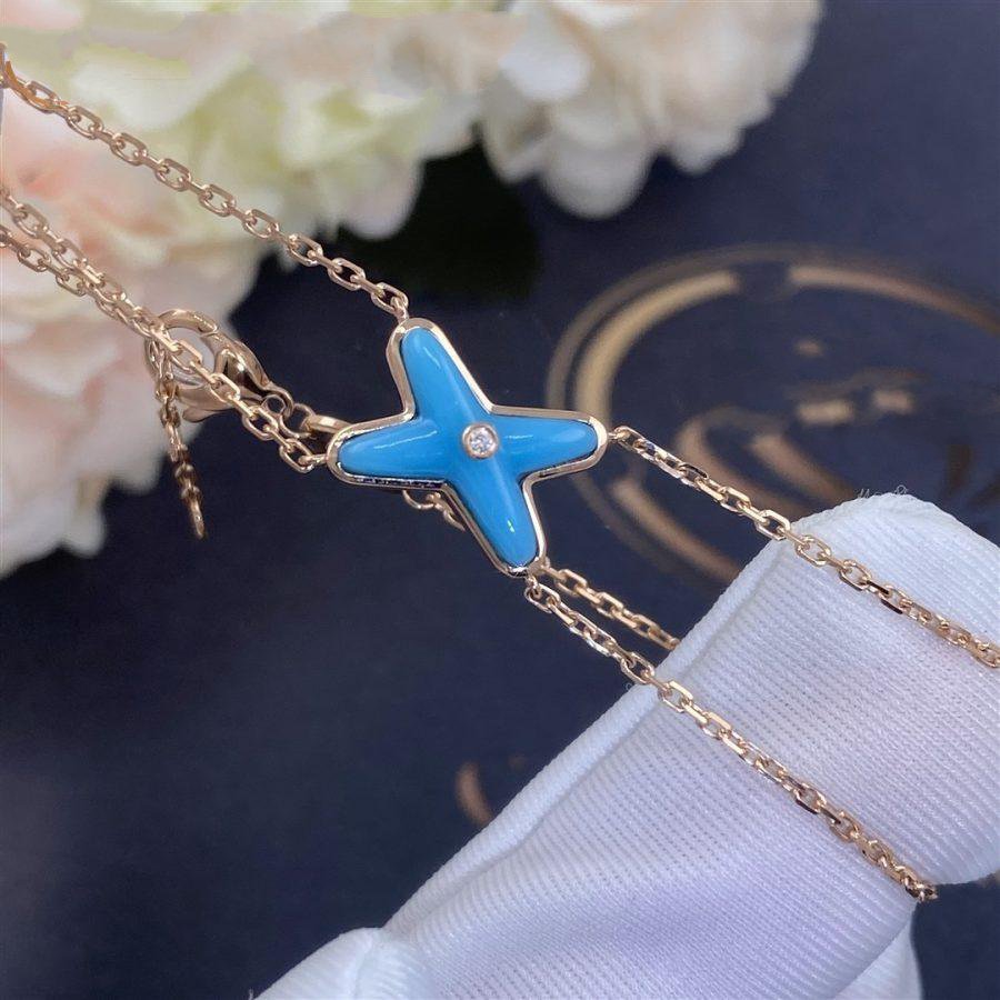 [AuraEcho]JEUX BRACELET TURQUOISE PINK GOLD 1 DIAMOND