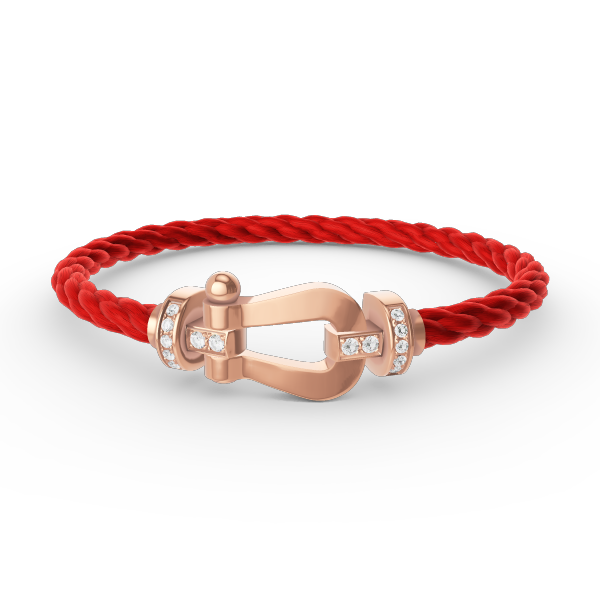 [AuraEcho]FORCE LARGE HORSESHOE HALF DIAMOND BRACELET ROSE GOLD