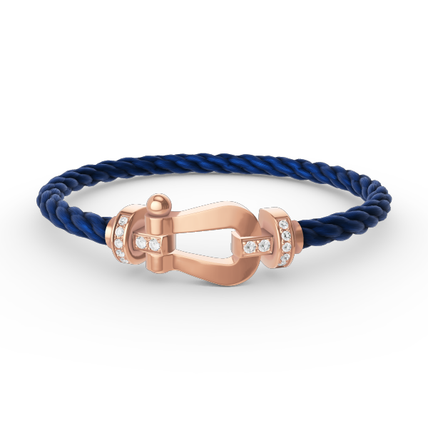[AuraEcho]FORCE LARGE HORSESHOE HALF DIAMOND BRACELET ROSE GOLD