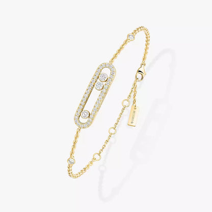 [AuraEcho] LOVE & JUSTE Baby Move Diamond Bracelet Stack Set