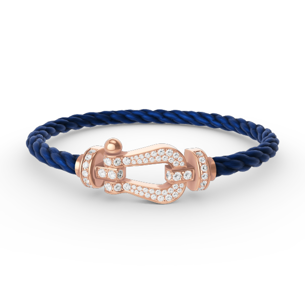 [AuraEcho]FORCE LARGE HORSESHOE FULL DIAMOND BRACELET ROSE GOLD